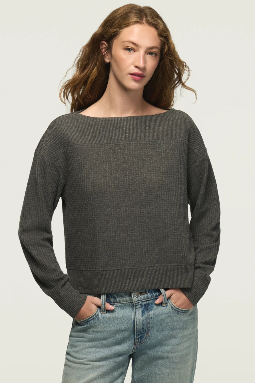 CLOUD BATEAU POPOVER — CHARCOAL HEATHER GREY — image 1