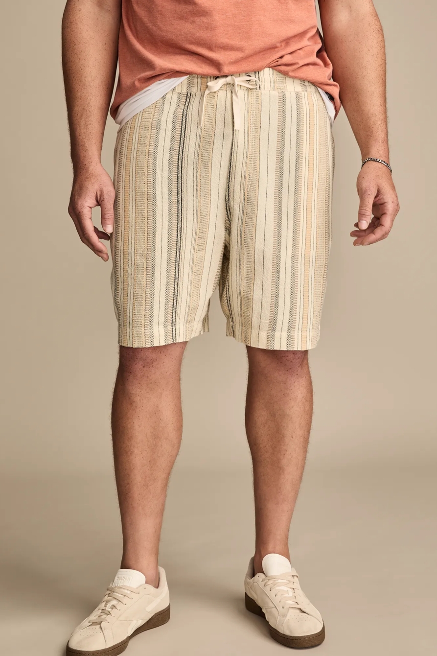 BIG & TALL 7 INCH STRIPED PULL ON SHORT — NATURAL STRIPE — image 2
