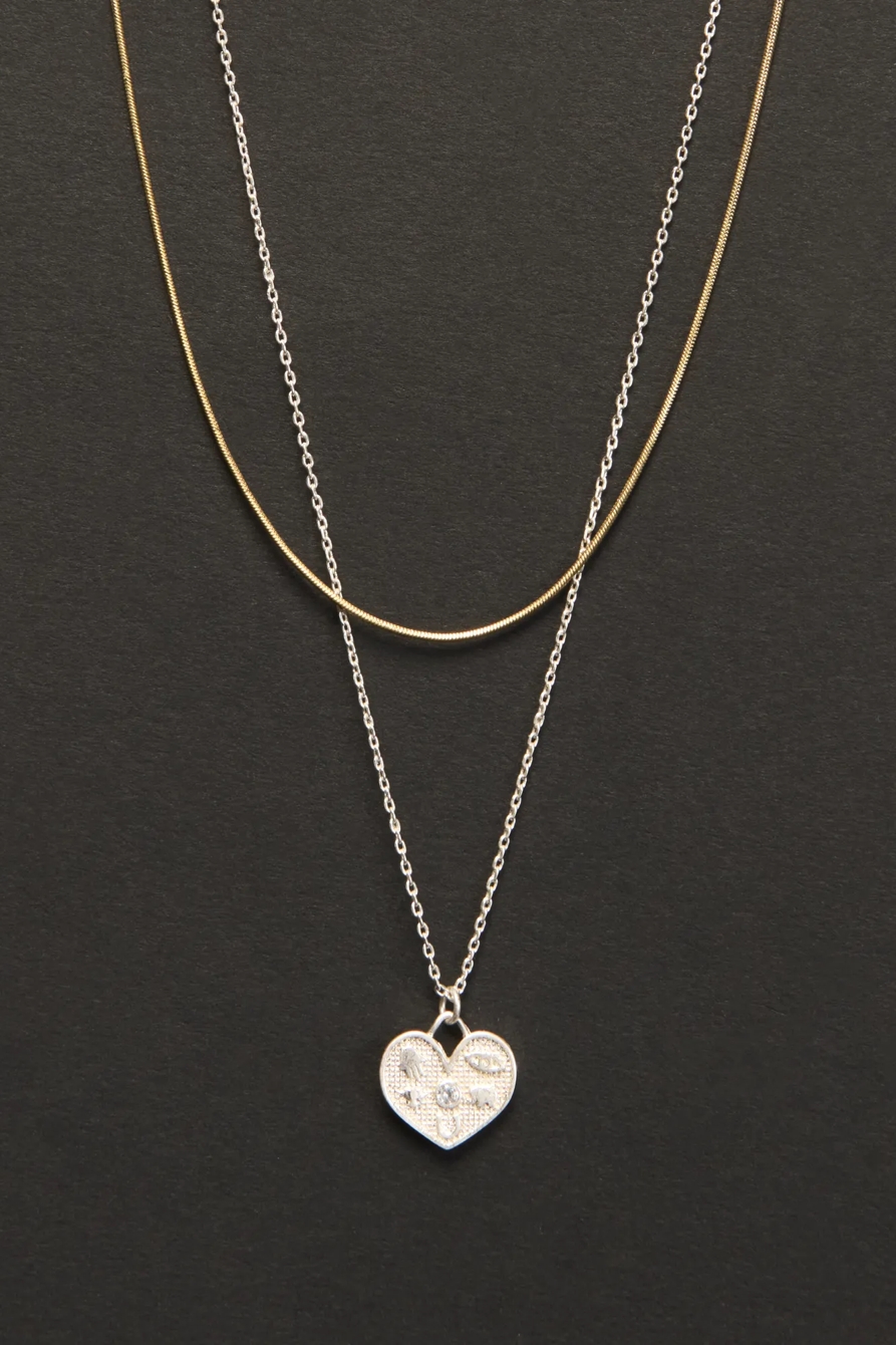 Layered Chain Necklace — MULTI — image 1