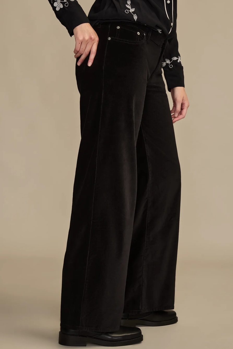 Mid Rise Velvet Sweet Wide Leg — SHOWDOWN — image 5