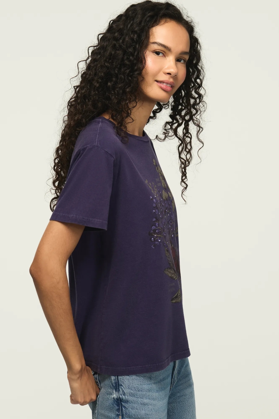 BOTANICAL BOYFRIEND TEE — PARACHUTE PURPLE — image 4