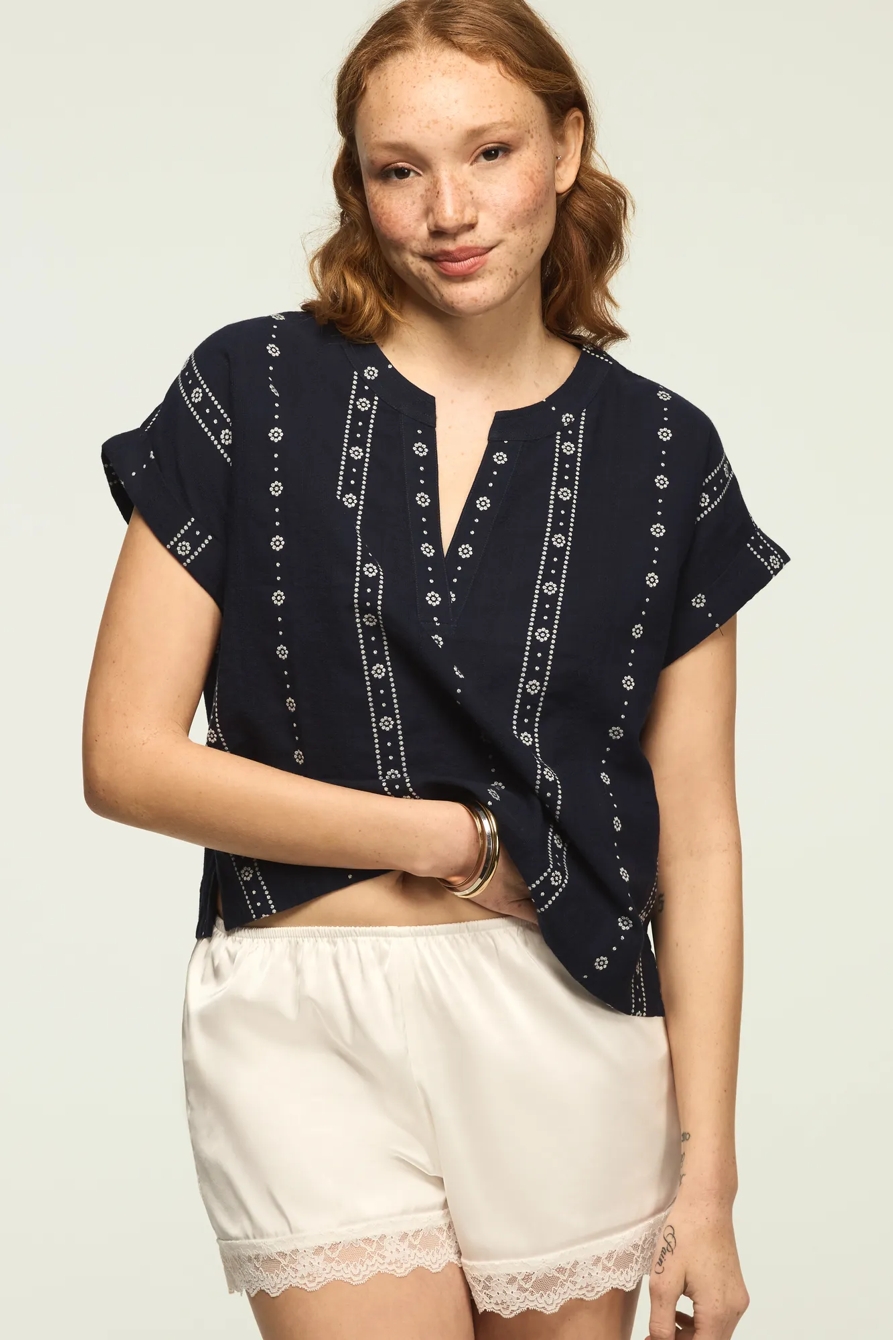 NOVELTY POPOVER SHIRT — Ombre Blue — image 1