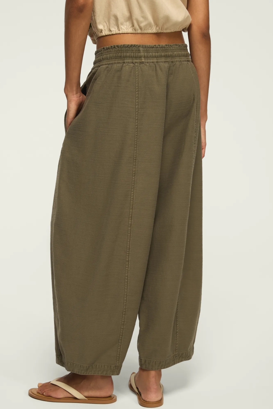 DRAWSTRING BALLOON PANT — DUSTY OLIVE — image 3