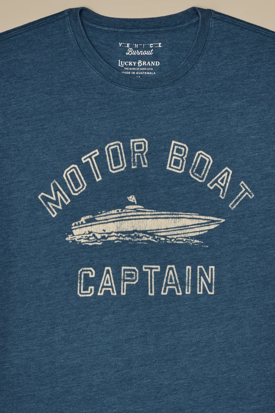 MOTOR BOAT CAPTAIN TEE — INDIAN TEAL — image 2