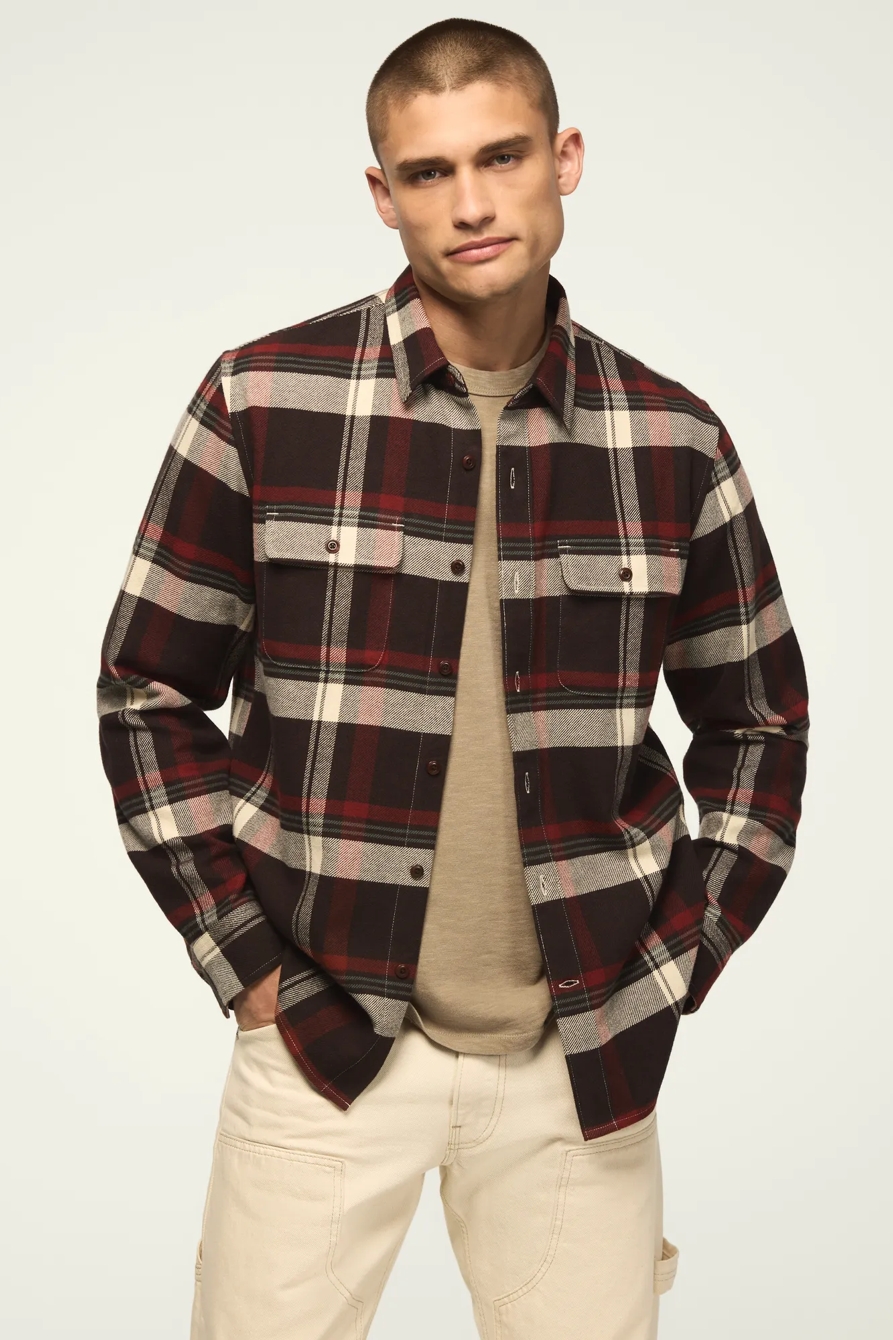 PLAID CLOUD SOFT FLANNEL SHIRT — BROWN PLAID — image 2