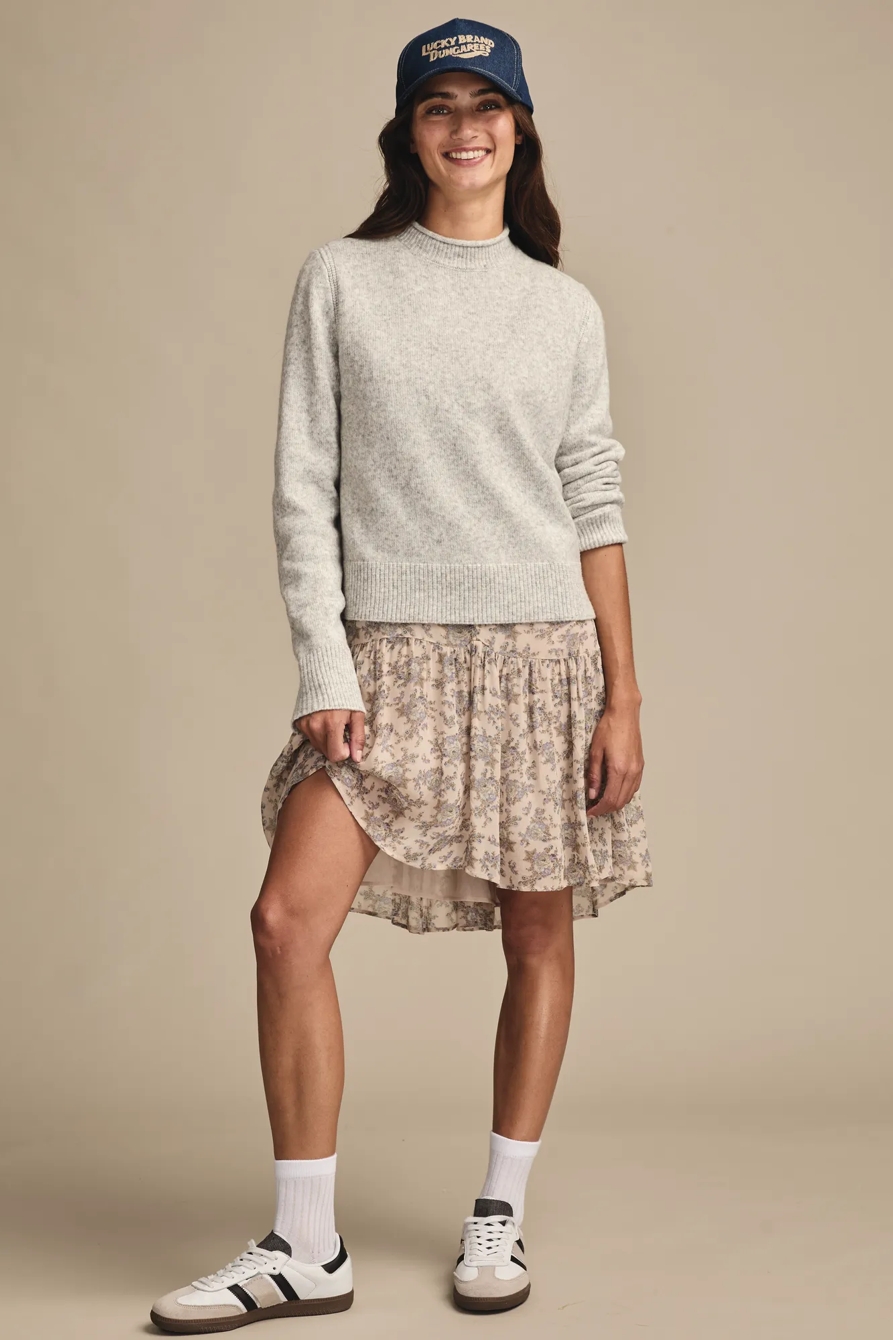 ROLL NECK PULLOVER — LIGHT HEATHER GRAY — image 5