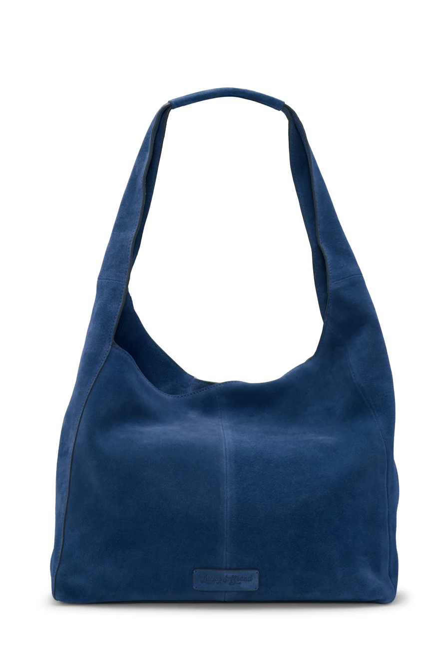 CLEM SUEDE HOBO BAG — BLUE — image 2