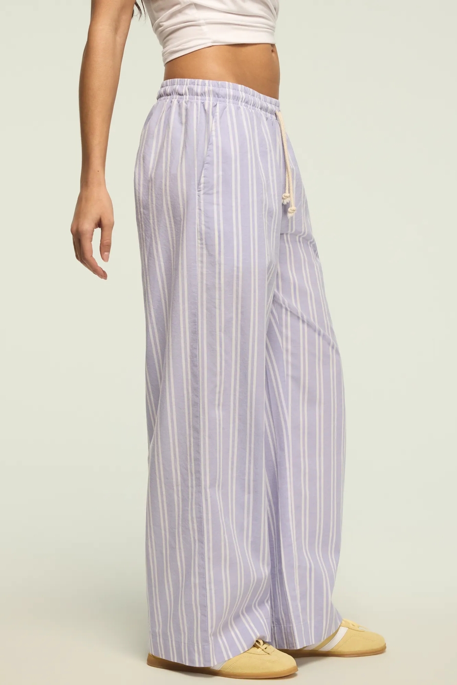 COTTON STRIPE PANTS — BLUE MULTI — image 4