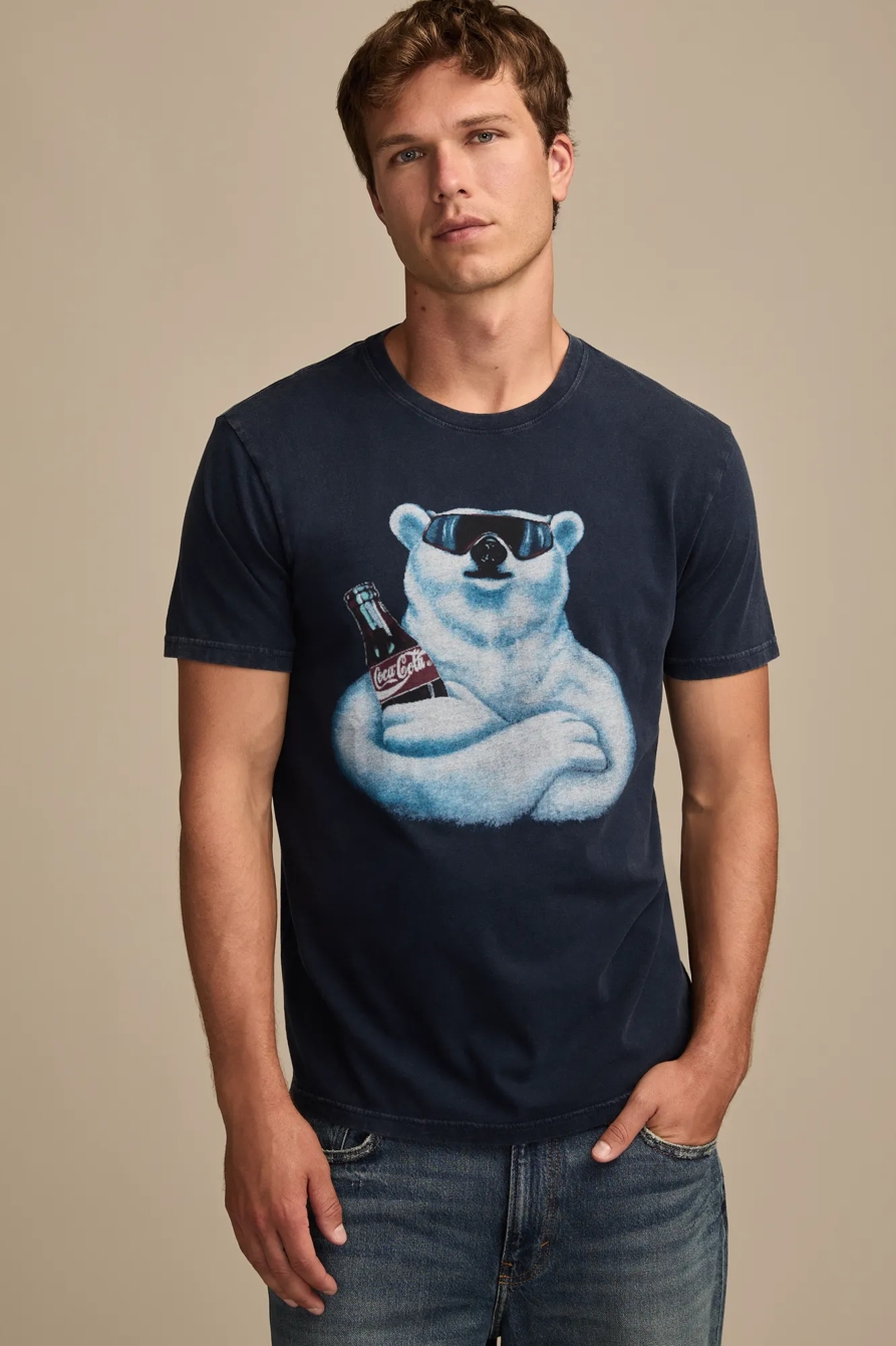 COKE POLAR BEAR TEE — PEACOAT — image 1
