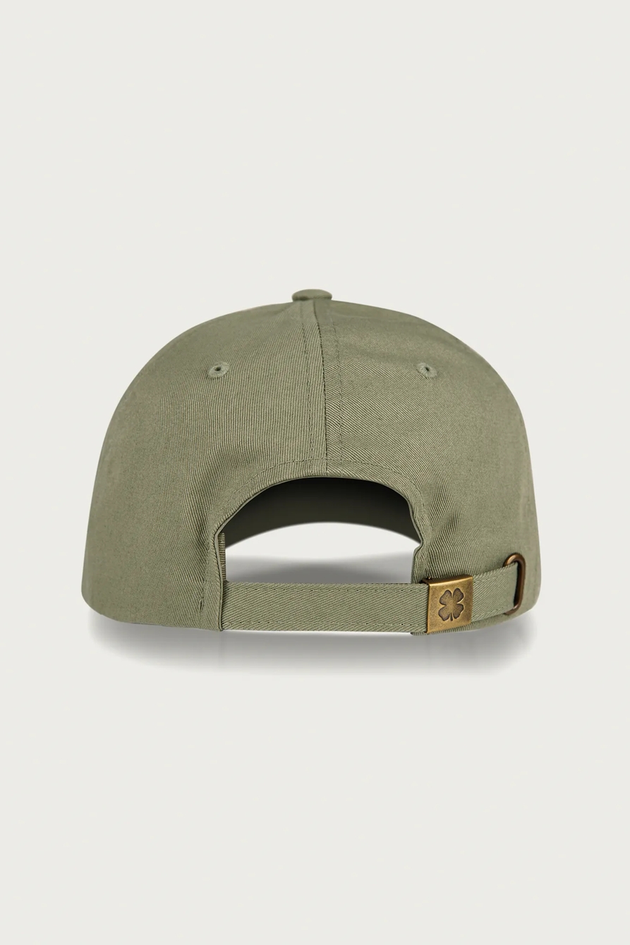Oval Clover Patch Dad Hat — BRIGHT GREEN — image 2