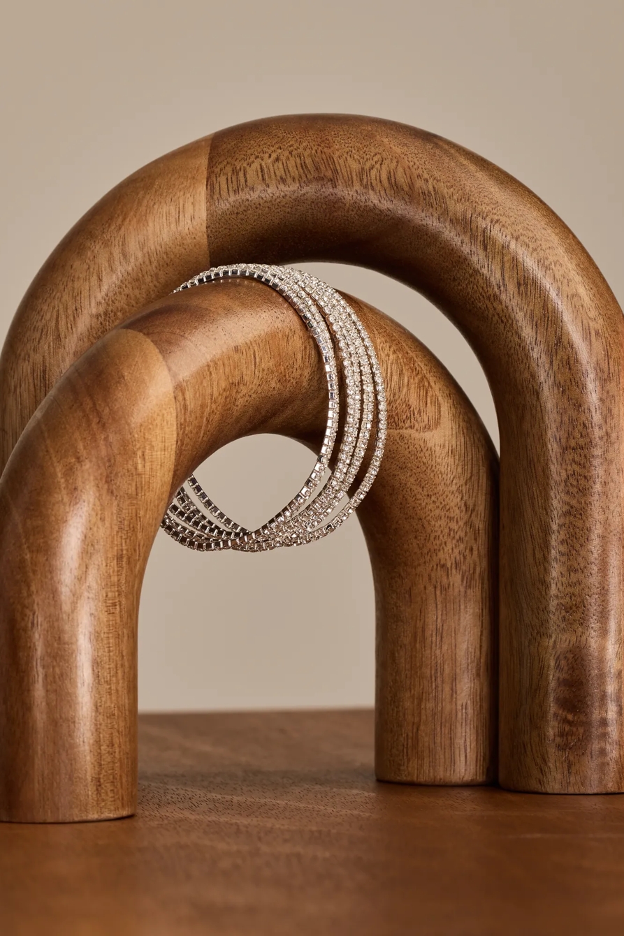 Crystal Bracelet Set — SILVER — image 2
