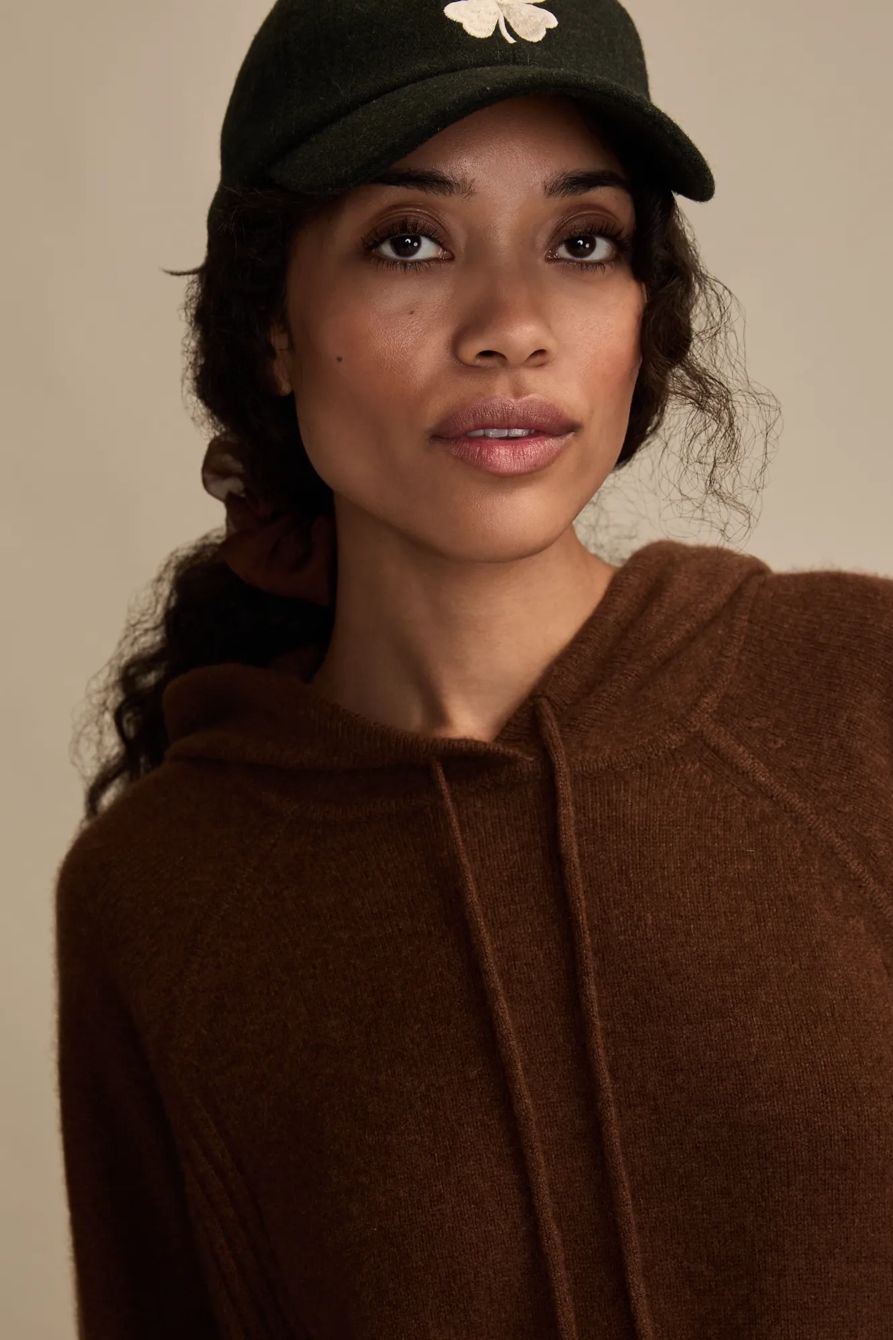 CASHMERE HOODIE SWEATER — MOCHA — image 5