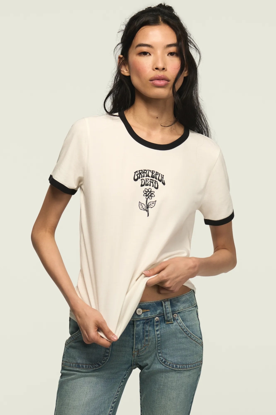 GRATEFUL DEAD FLOWER CLASSIC CREW — GARDENIA — image 1