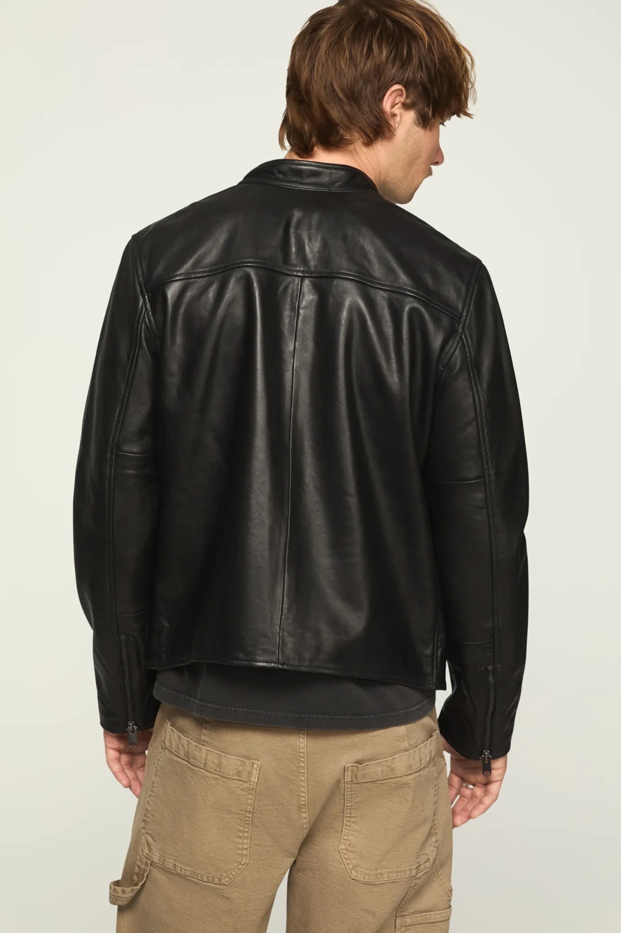 CLEAN LEATHER BONNEVILLE JACKET — #001 BLACK — image 3