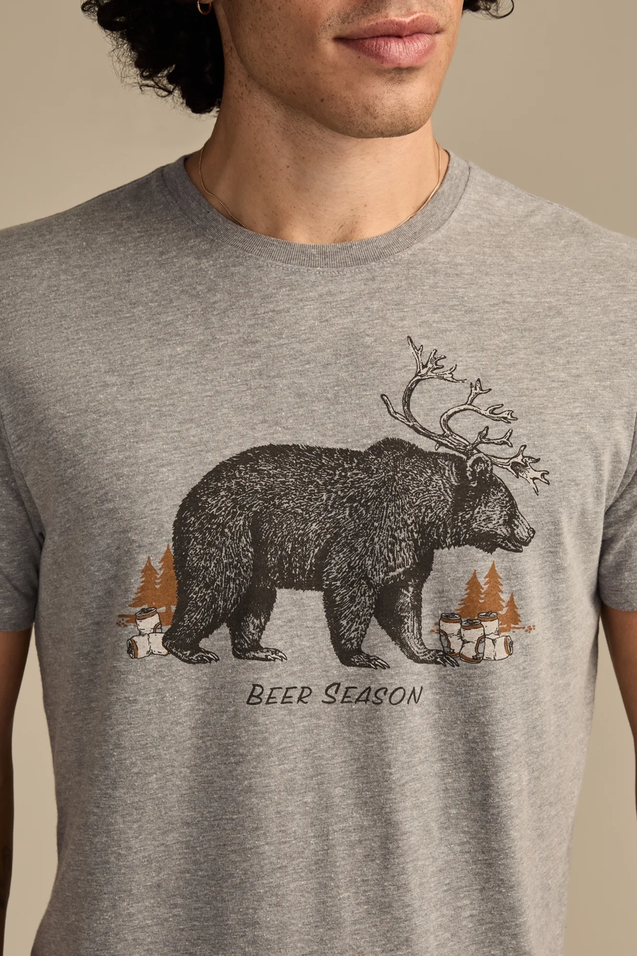 BEER BEAR TEE — HEATHER GREY — image 2