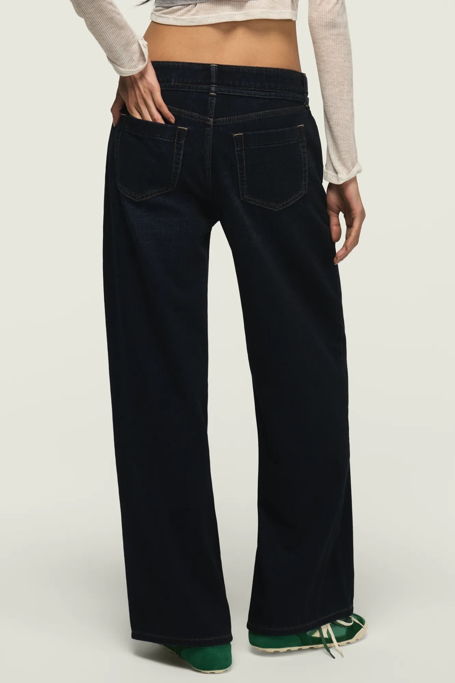DENIM LUXE BELTED WIDE LEG — LUSH WASH — image 6