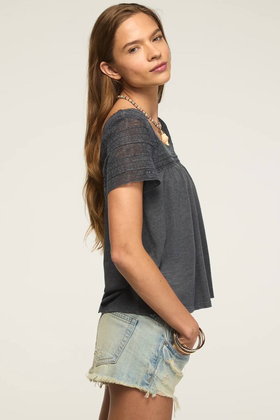 LACE TRIM SWING TOP — OMBRE BLUE — image 4