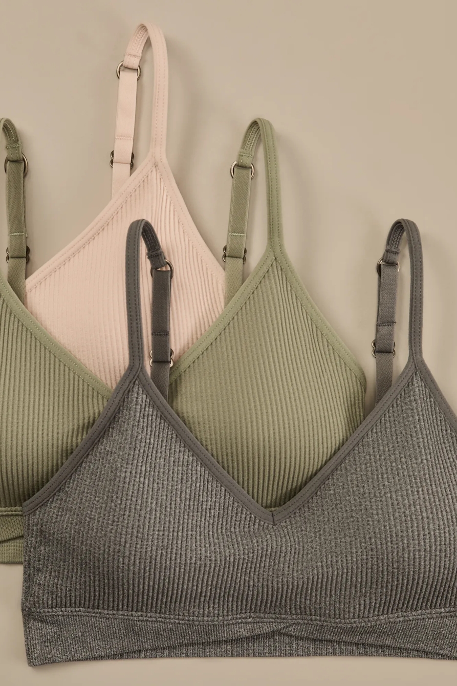 3PK RIB LOUNGE BRA — LIMELIGHT — image 2