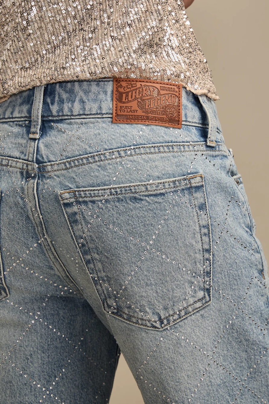 Lucky Legend Rhinestone Baggy — SNOW CONE WASH — image 4