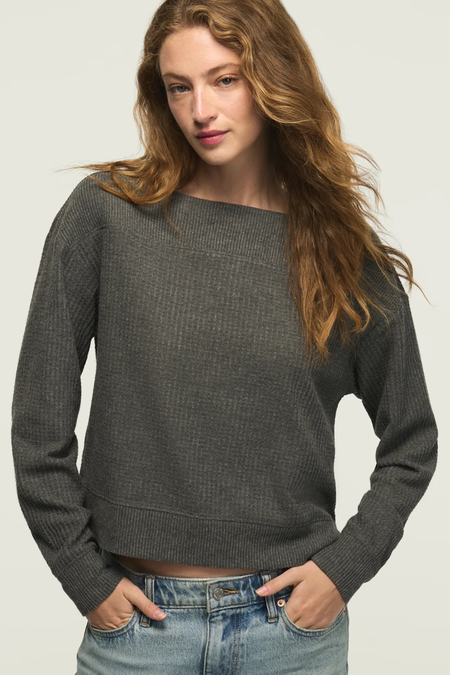 CLOUD BATEAU POPOVER — CHARCOAL HEATHER GREY — image 5