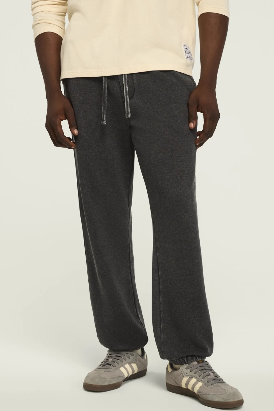 VENICE BURNOUT FRENCH TERRY  SWEATPANT — JET BLACK — image 1