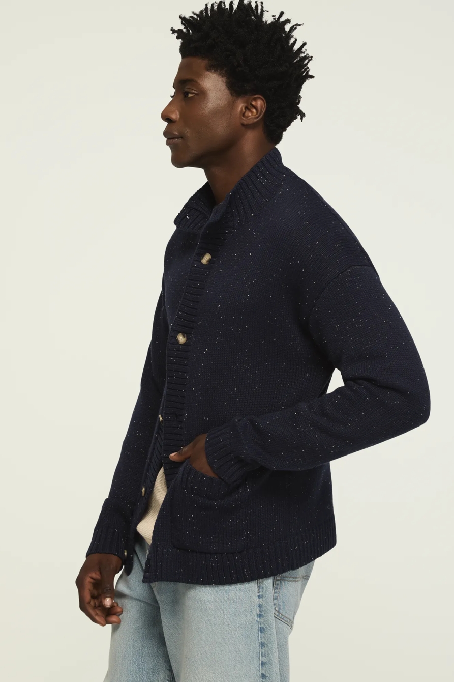 MOCK NECK BUTTON CARDIGAN — NAVAL ACADEMY — image 4