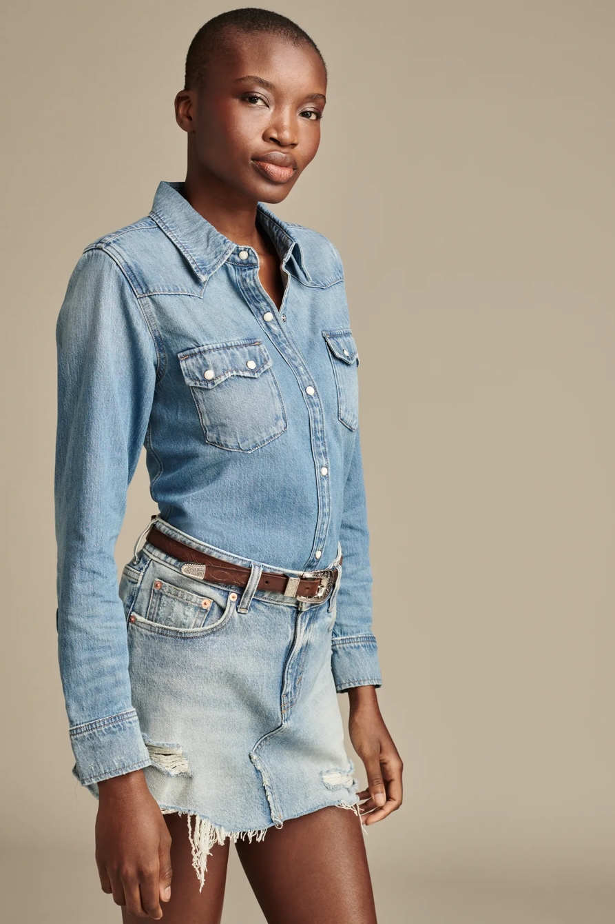 DENIM WESTERN SHIRT — AMERICAN DREAM — image 4