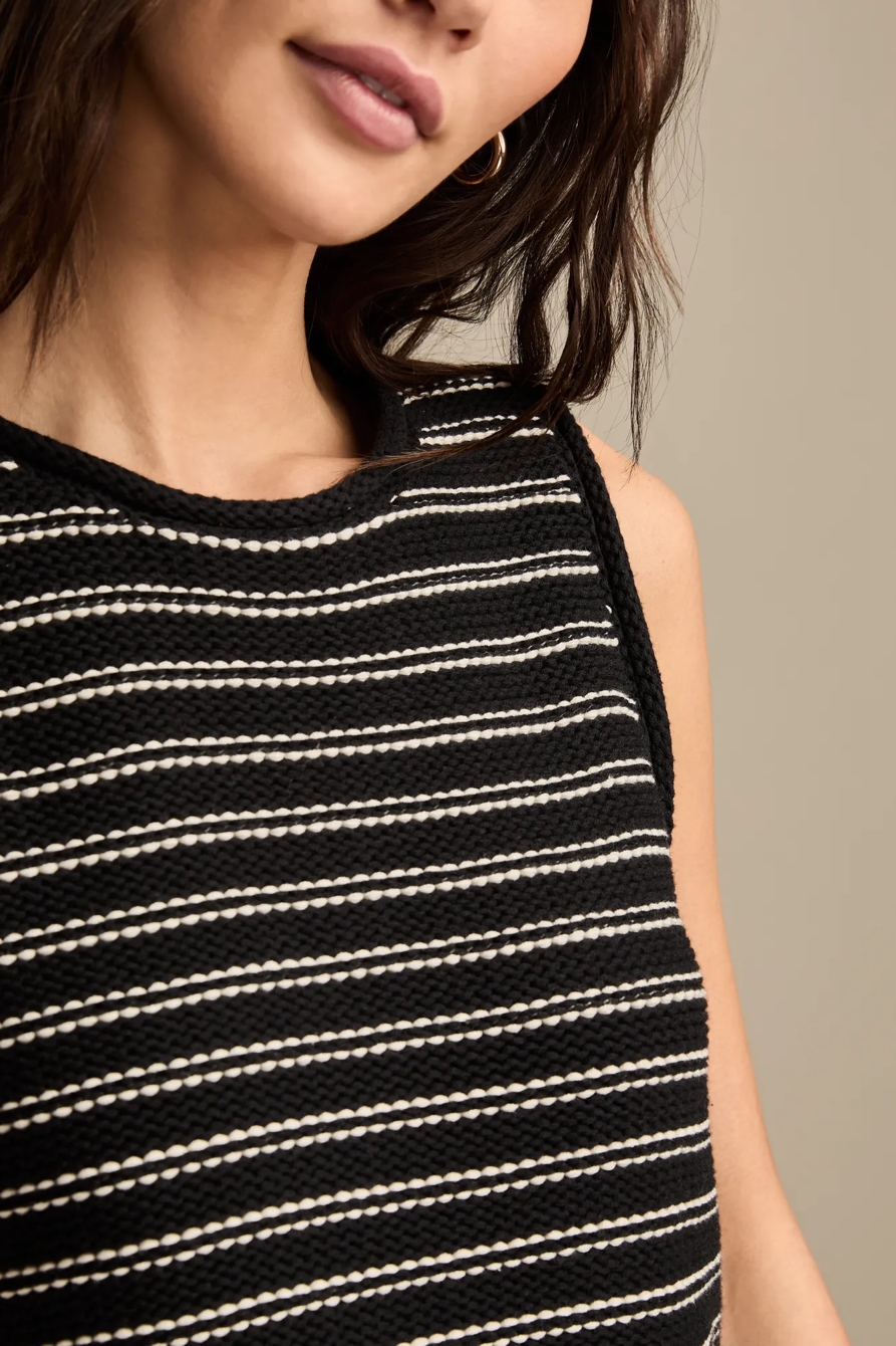 PULLOVER SWEATER VEST — BLACK COMBO — image 3