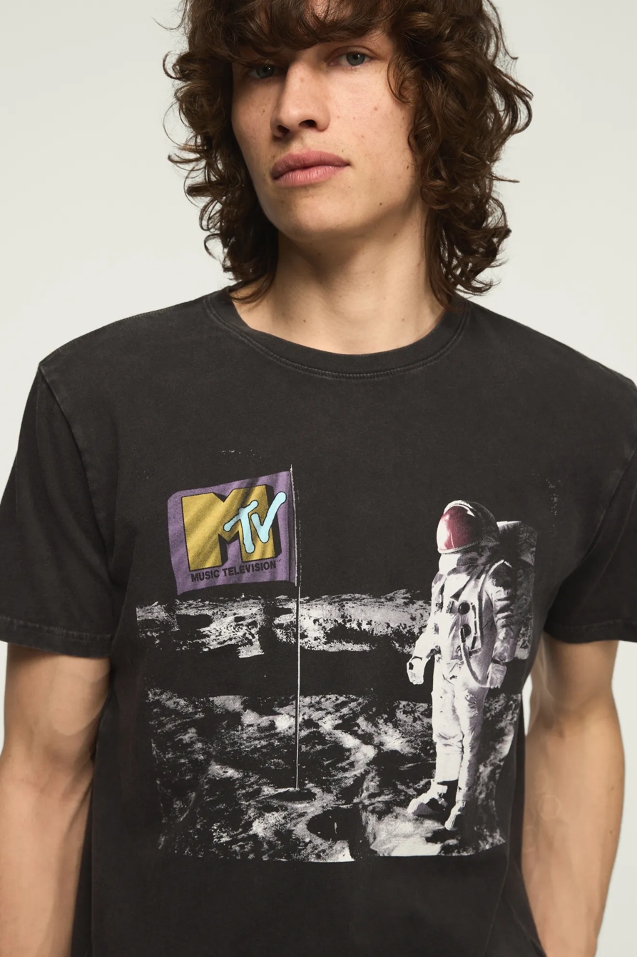 MTV MOON MAN TEE — JET BLACK — image 1