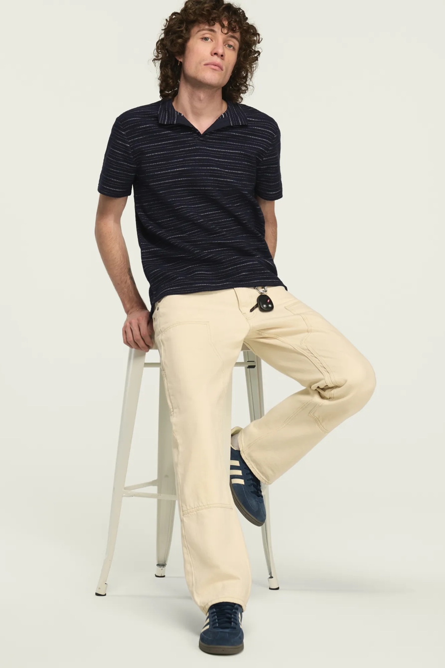JACQUARD JOHNNY COLLAR — NAVY MULTI — image 5