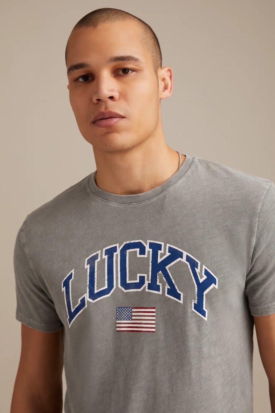 LUCKY FLAG TEE — SILVER 14-5002TCX — image 2