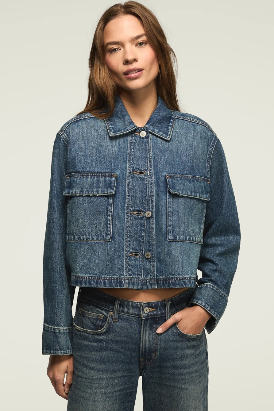 DENIM UTILITY JACKET — GLAMOROUS WASH — image 1