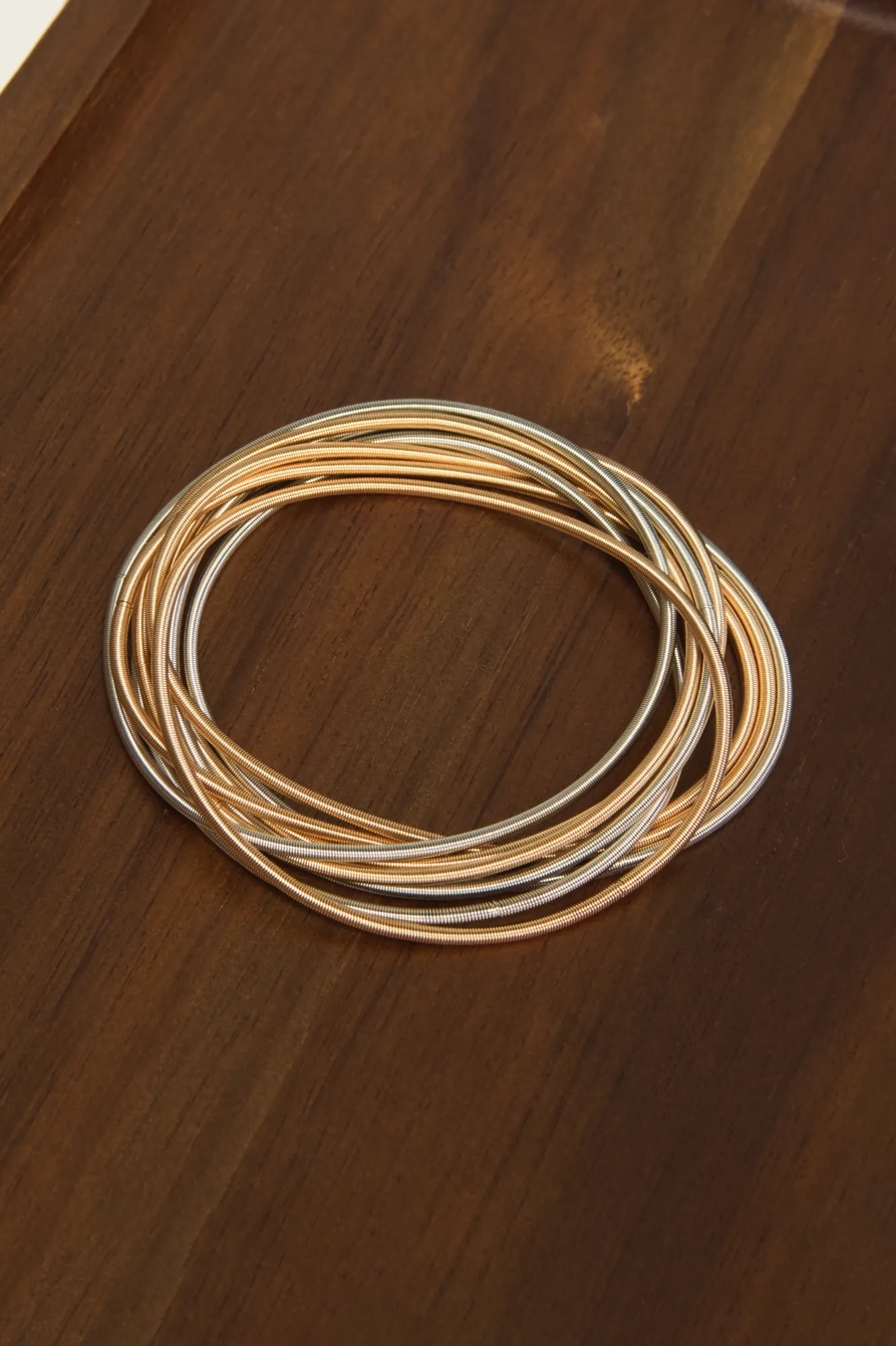 Bangle Bracelet Set — TWO TONE — image 2
