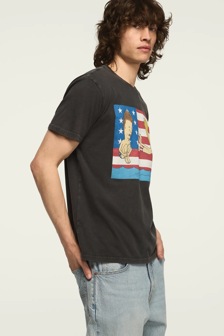 MTV BEAVIS AND BUTTHEAD FLAG TEE — JET BLACK — image 3