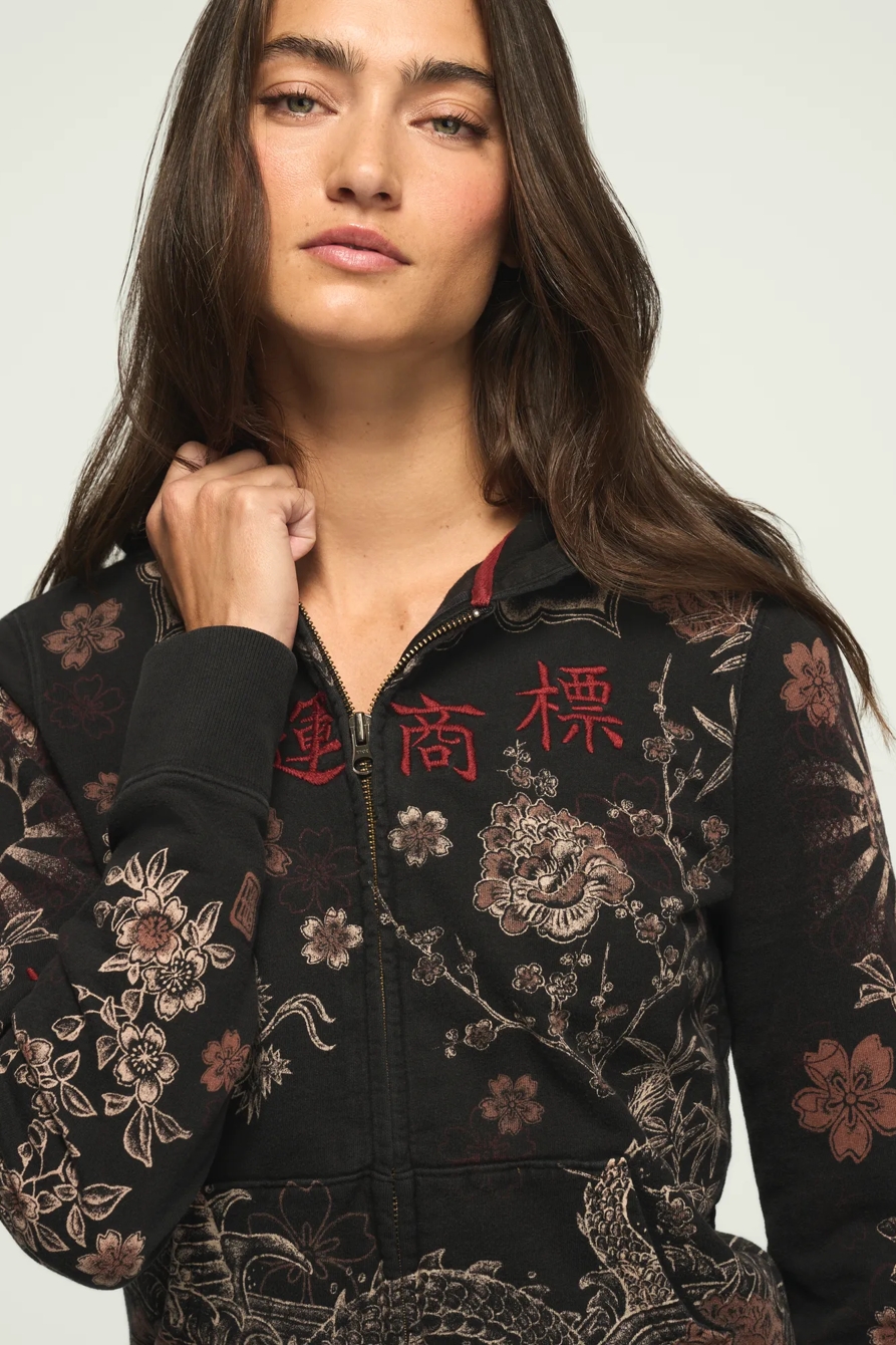 Lucky Brand Vintage Y2K Full Zip Hoodie — BLACK WASH — image 7