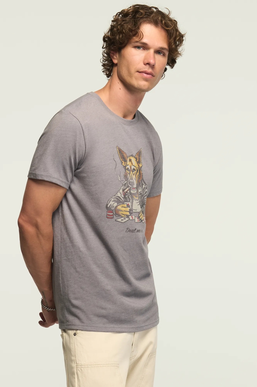 POKER WOLF TEE — STEEL GRAY — image 4