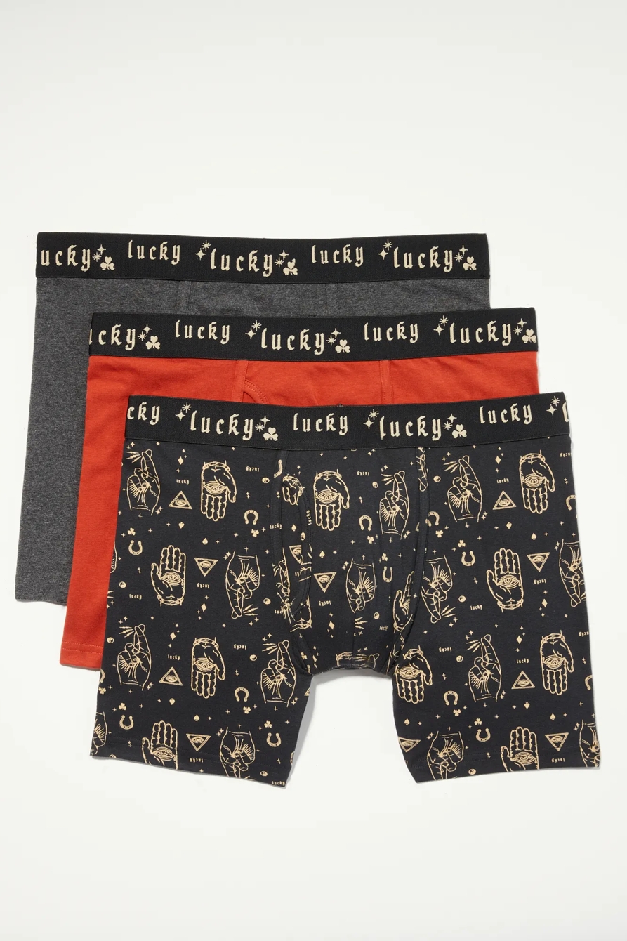3 PACK STRETCH BOXER BRIEFS — MULTI — image 1