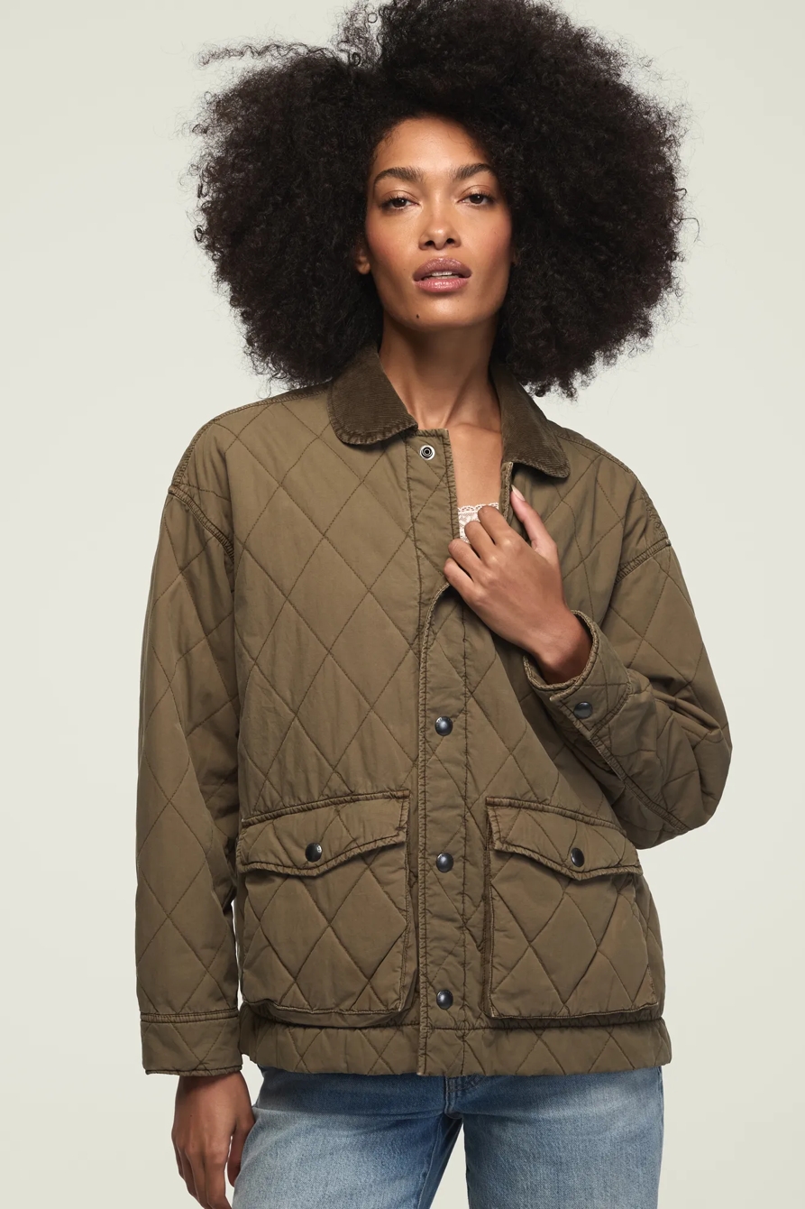 QUILTED JACKET — BURNT OLIVE — image 1