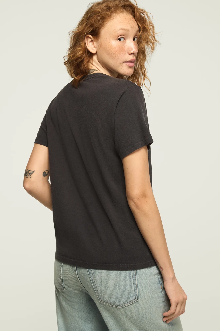 ROLLING STONES SEQUIN TONGUE BOYFRIEND TEE — Pirate Black — image 3