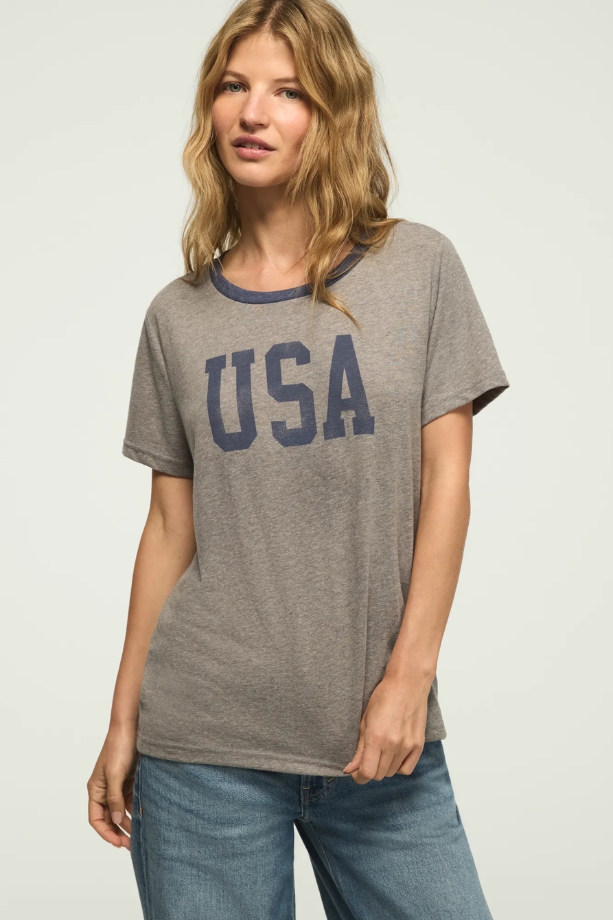 U.S.A. GRAPHIC CLASSIC CREW — MEDIUM HEATHER GREY — image 1