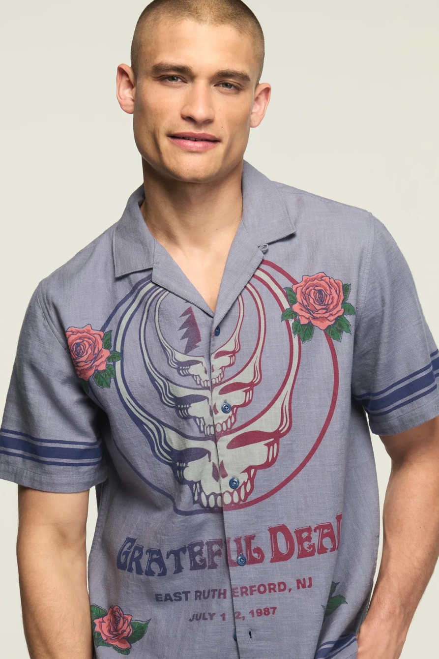 SHORT SLEEVE GRATEFUL DEAD PRINTED SHIRT — BLUE BLUSH — image 2