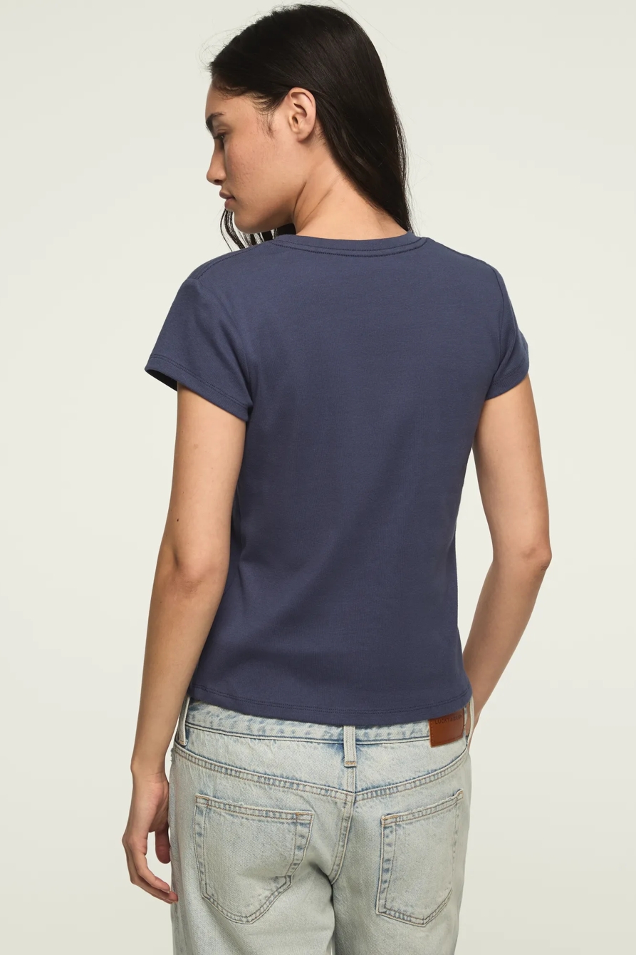 AMOR MIO BABY TEE — ABYSS BLUE — image 3