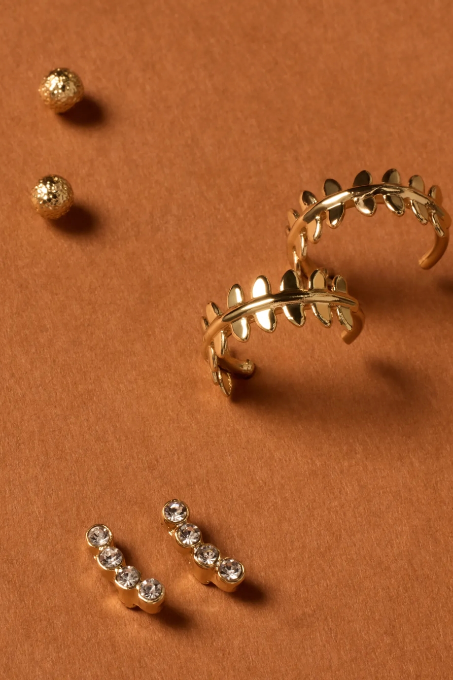 MULTI EARRING SET — GOLD — image 1