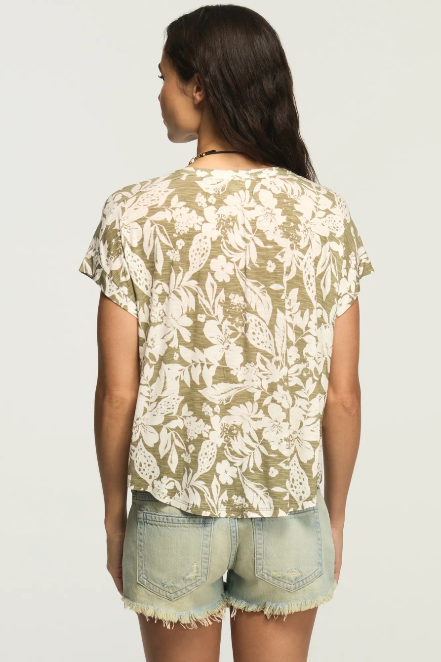 SANDWASH NOTCH TOP — Green Floral — image 3
