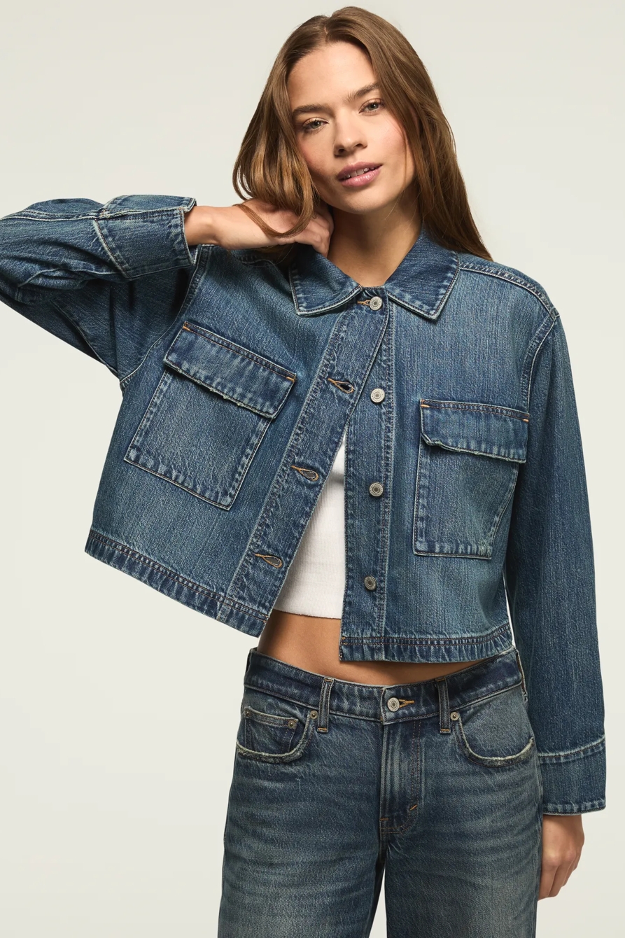 DENIM UTILITY JACKET — GLAMOROUS WASH — image 2