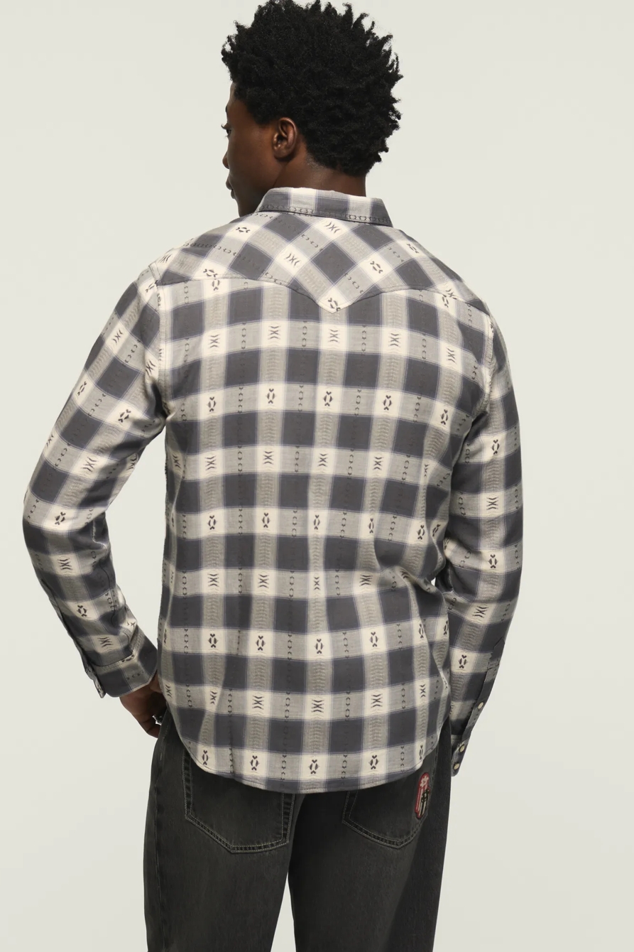 PLAID MESA WESTERN SHIRT — Grey Plaid — image 3