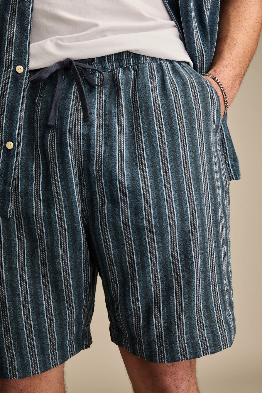 BIG & TALL 7 INCH STRIPED PULL ON SHORT — BLUE STRIPE — image 4