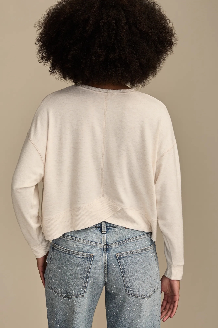 CLOUD EXPOSED SEAM TOP — STRAW HEATHER — image 4