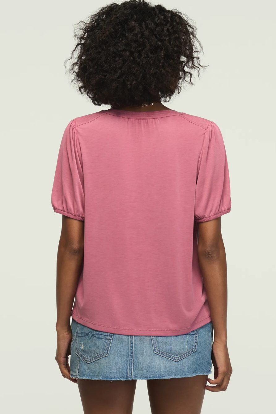 SANDWASH TIE FRONT TOP — MAUVEWOOD — image 3