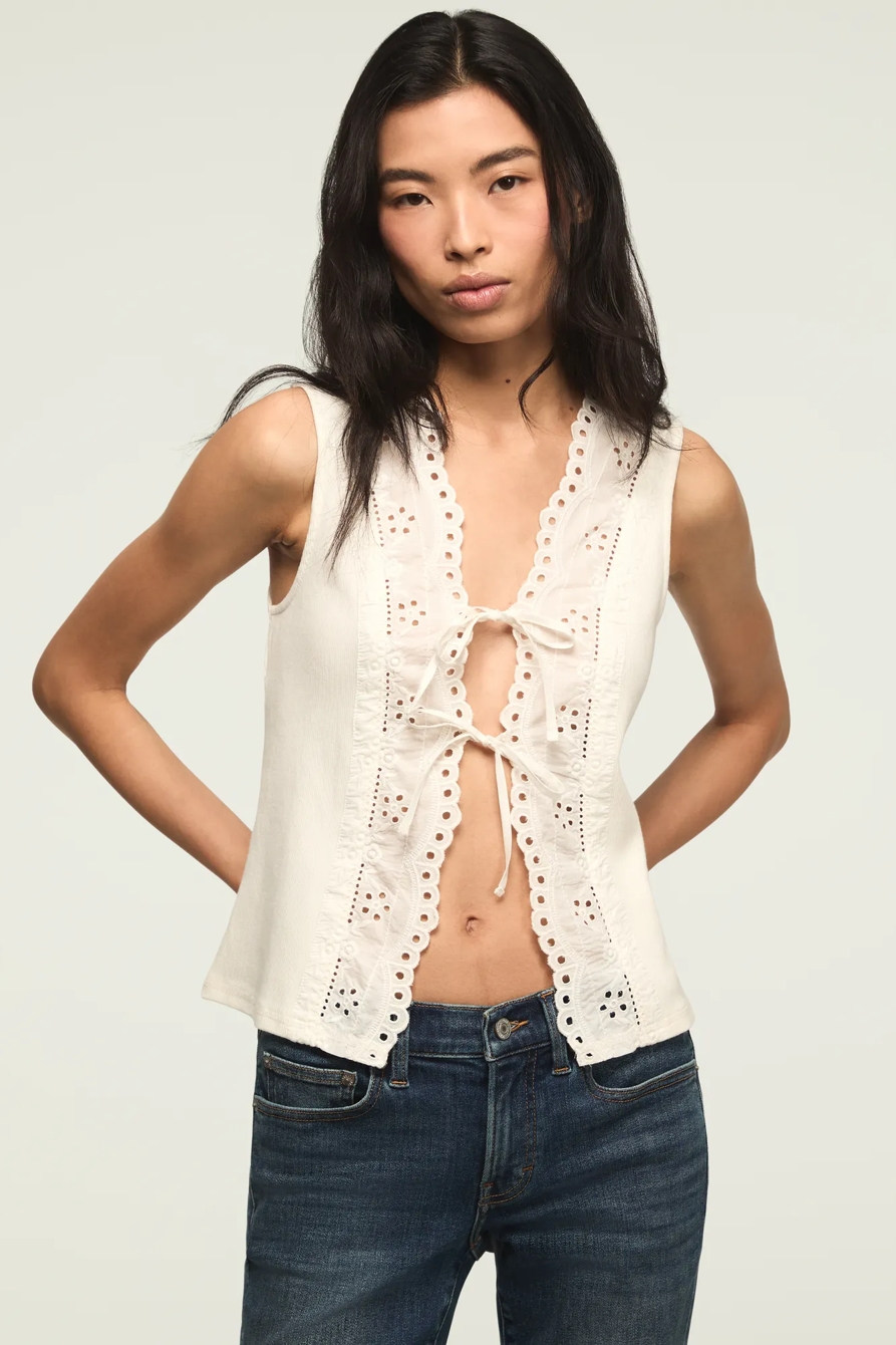 SCHIFFLEY FLYAWAY TANK — BRIGHT WHITE — image 1